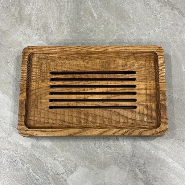 Чабань-інтроверт &ldquo;Simple&rdquo; ясень, з металевим піддоном, 28 * 18 * 4,5 см 2850458838 фото