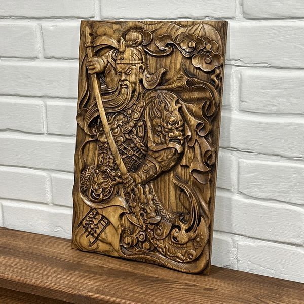 Панно деревʼяне &laquo;Гуань Юй&raquo;, 43 &times; 27.8 &times; 3 см 3040680420 фото